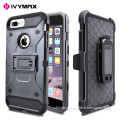 Hybrid Rugged triple Layer Holster Case for iphone 7 plus case with Built-in Rotating Stand Belt Swivel Clip